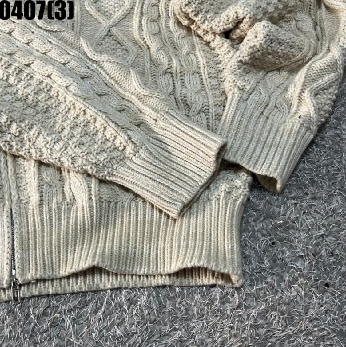 트릴리온 케이블니트 후드집업 상품이미지4