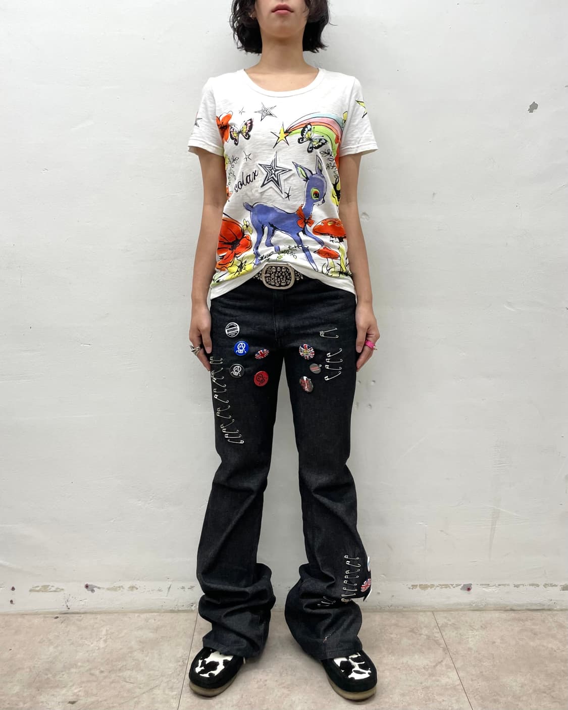 Deer Star Butterfly Natural T-shirt  상품이미지6