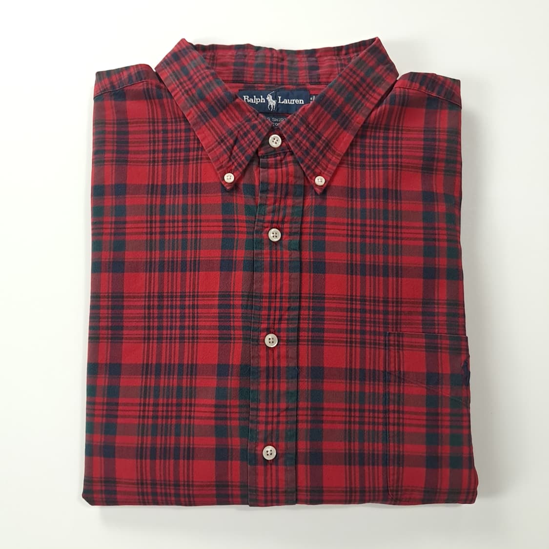 CK571 2XL 폴로 90s 빅셔츠 레드 타탄체크 셔츠 남방 상품이미지7