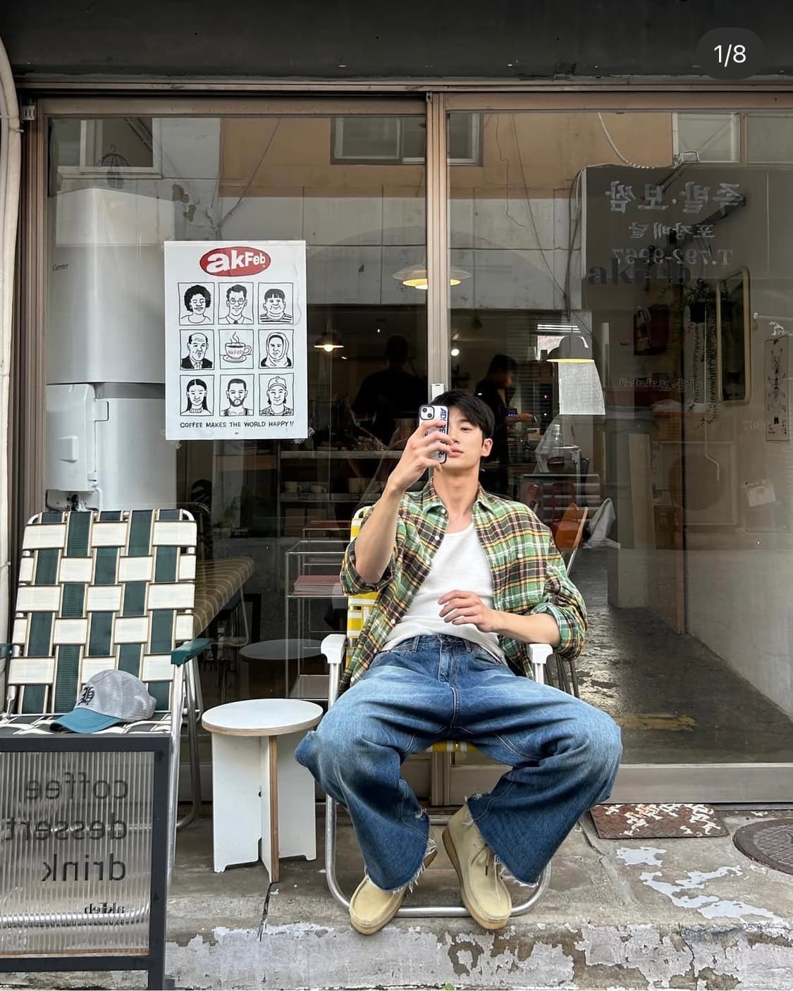 R13 포켓 체크셔츠 변우석 착용 m 상품이미지2