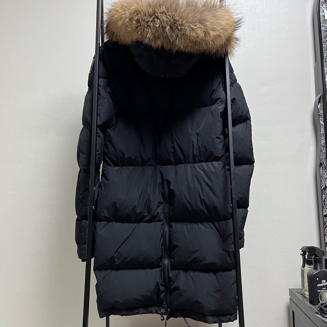 정품 S) 파라점퍼스 라이트 롱베어 블랙 롱 패딩 상품이미지2