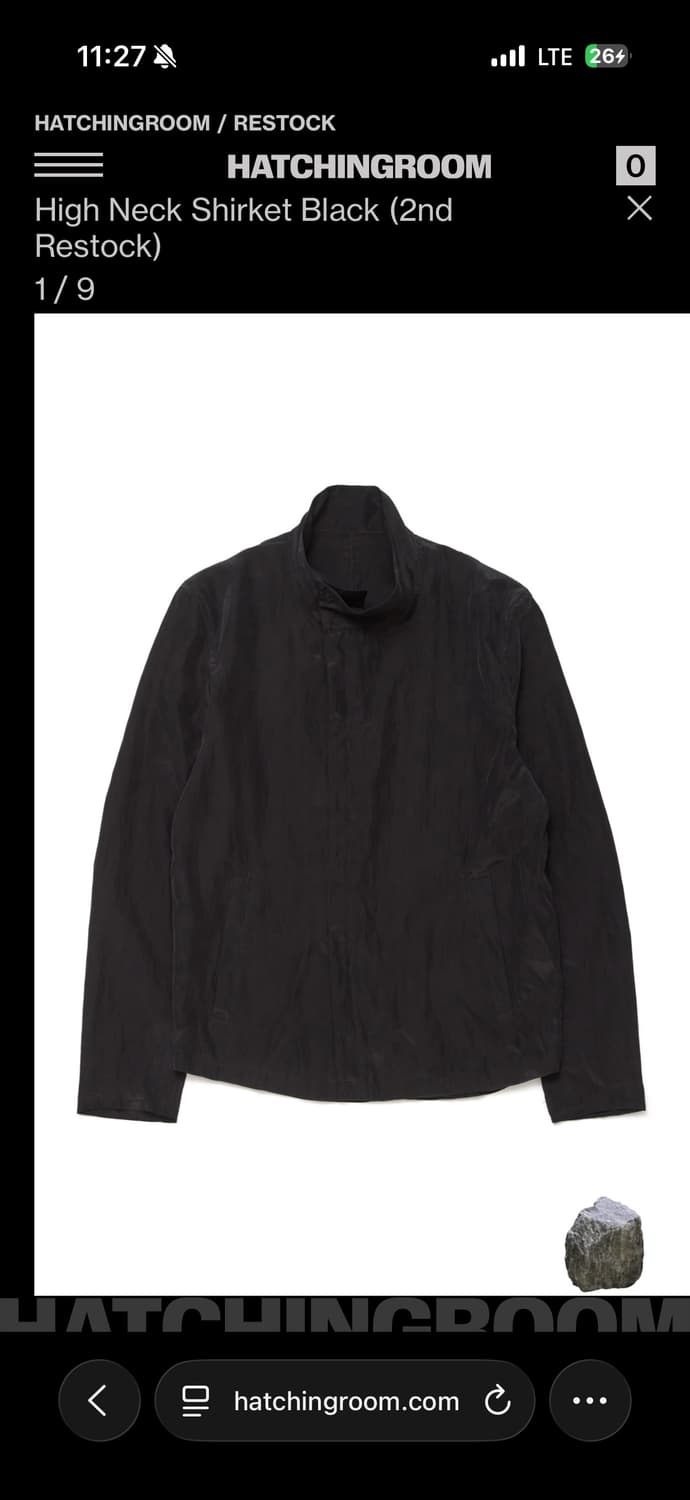 2)해칭룸 하이넥 셔켓 블랙 상품이미지1