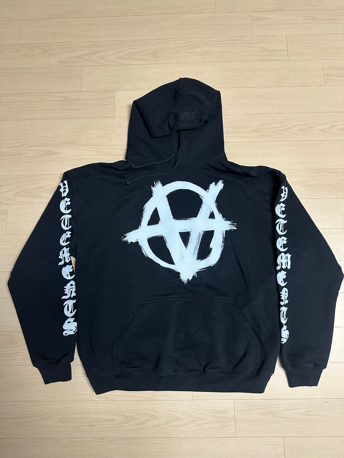 베트멍 아나키 후드 S 블랙 화이트 상품이미지1