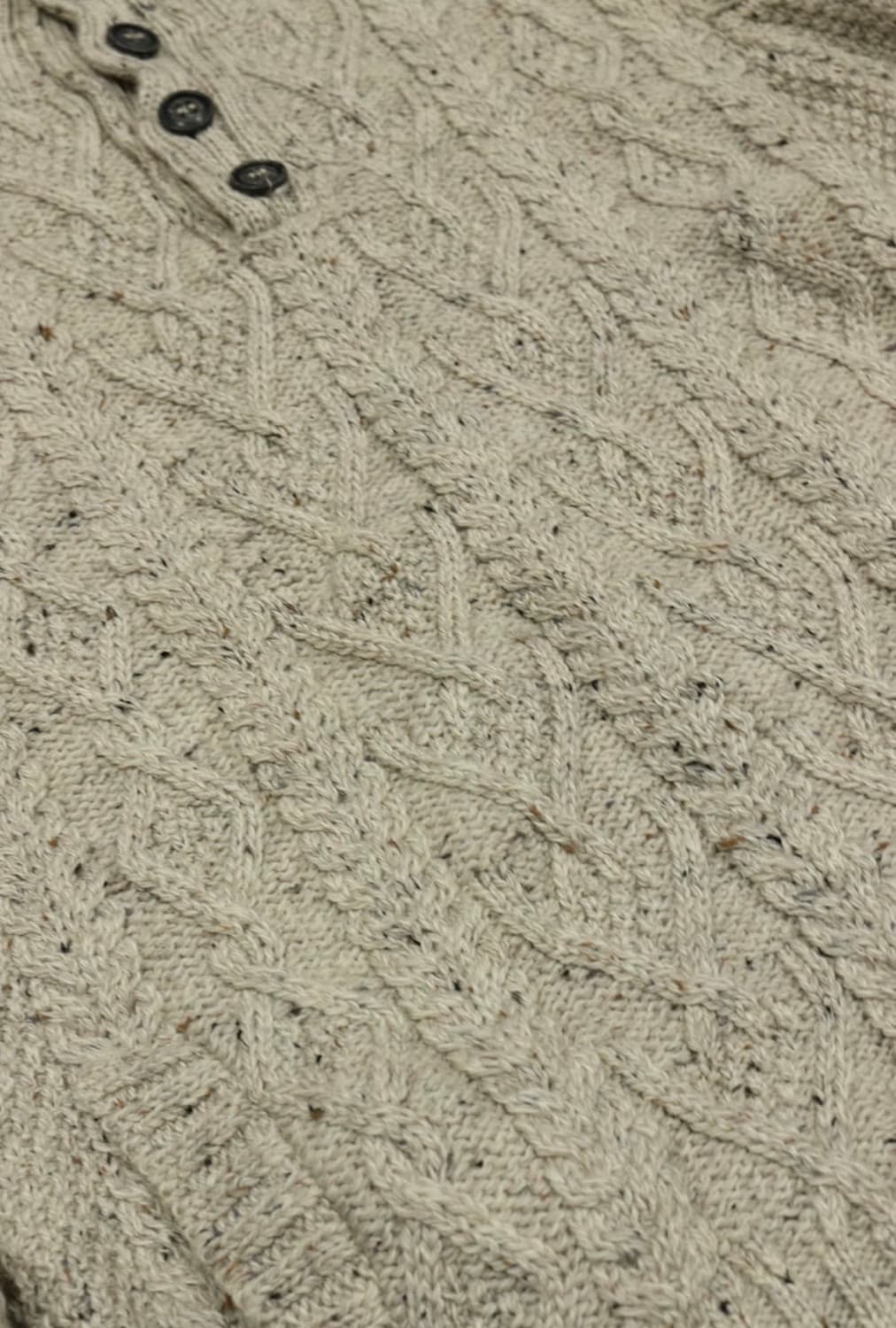 아란크래프트 울 케이블 헨리넥 니트 스웨터 상품이미지6