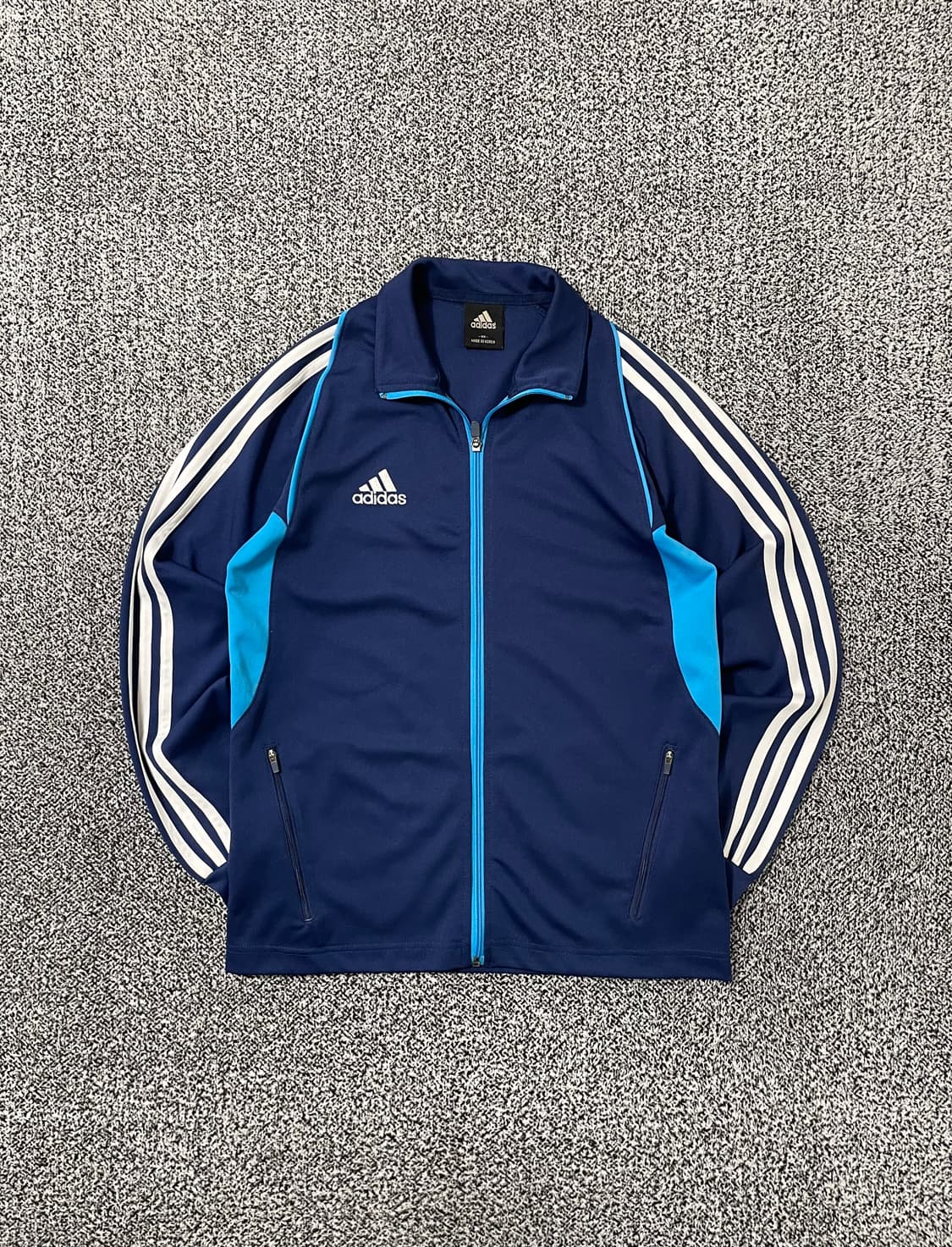 빈티지9. 아디다스 00's 네이비 스카이블루 배색 져지 트랙탑 트레이닝 상품이미지1