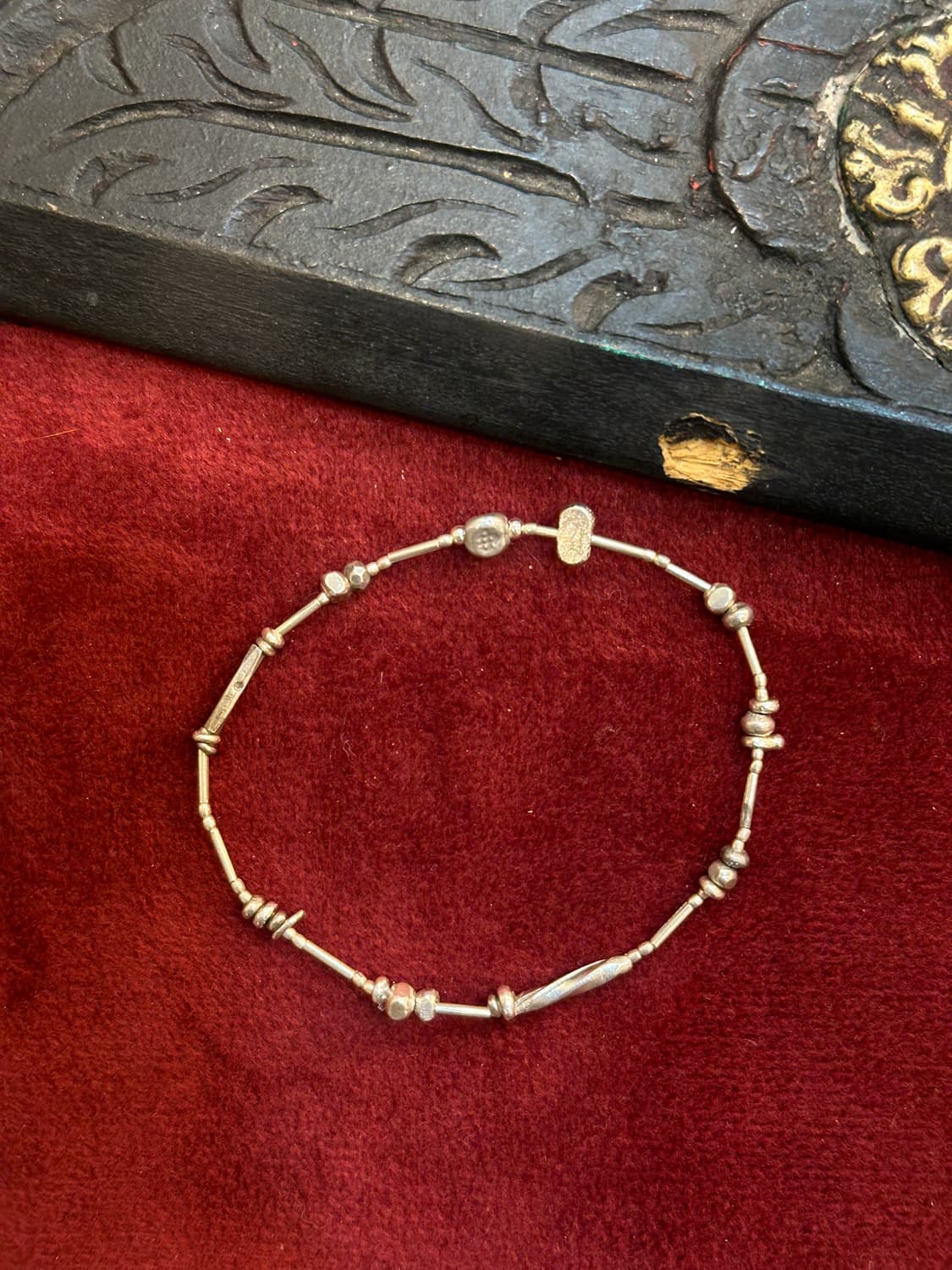 Musta karensilver banding bracelet 상품이미지1