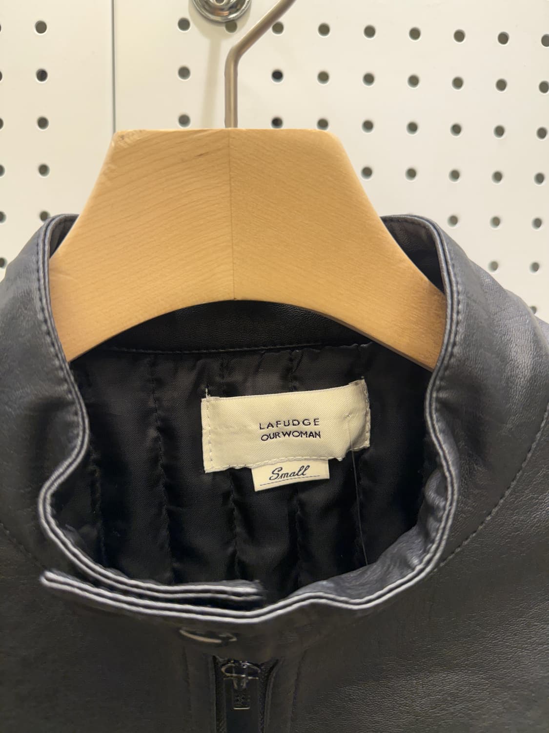 크롭 레더 라이더 자켓 U611 상품이미지4