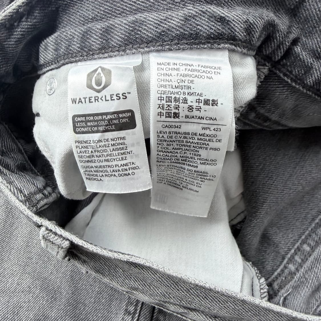 리바이스 실버탭 루즈핏 흑청데님(30x32) 상품이미지5