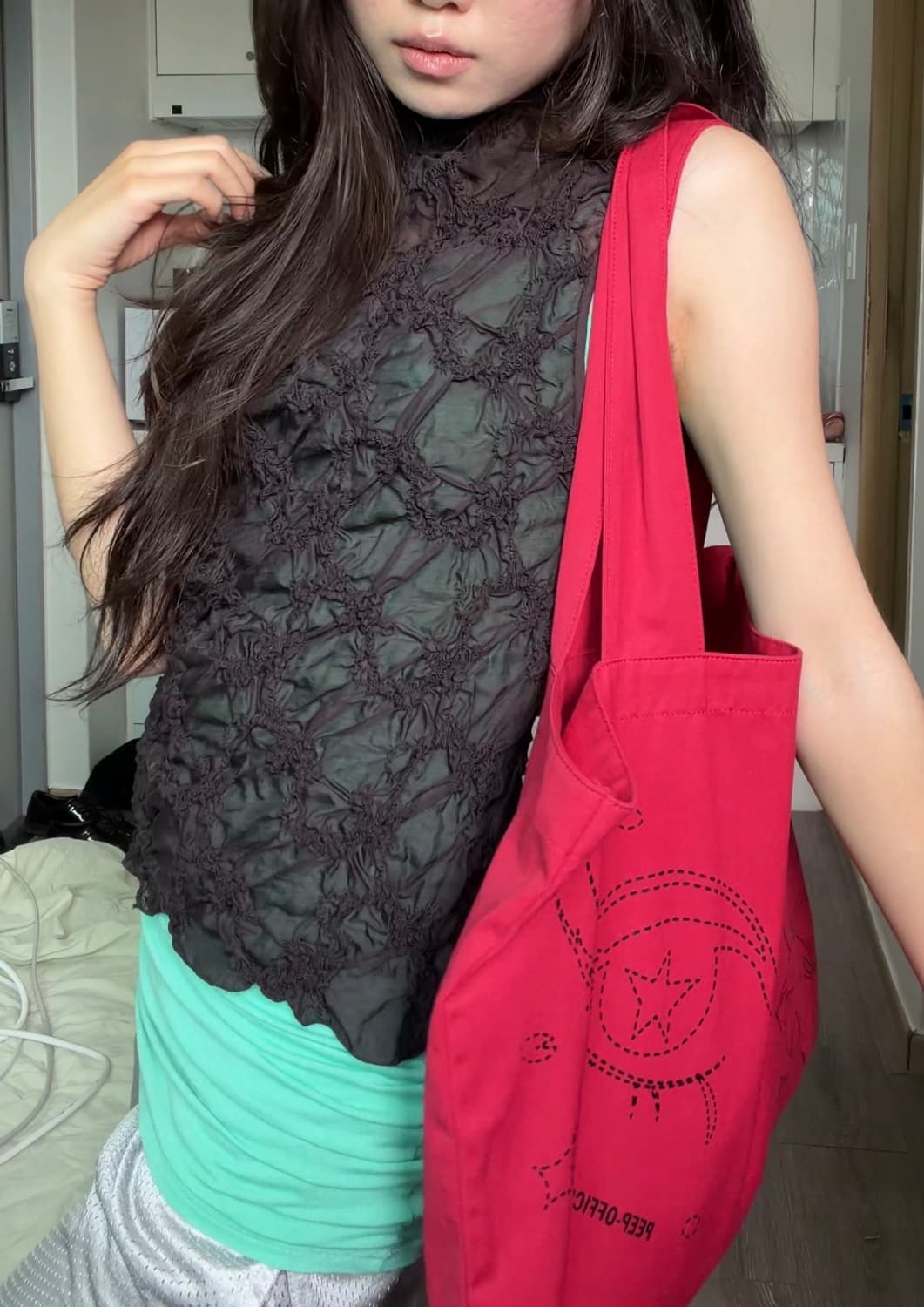 rinkle high neck sleeveless 상품이미지7