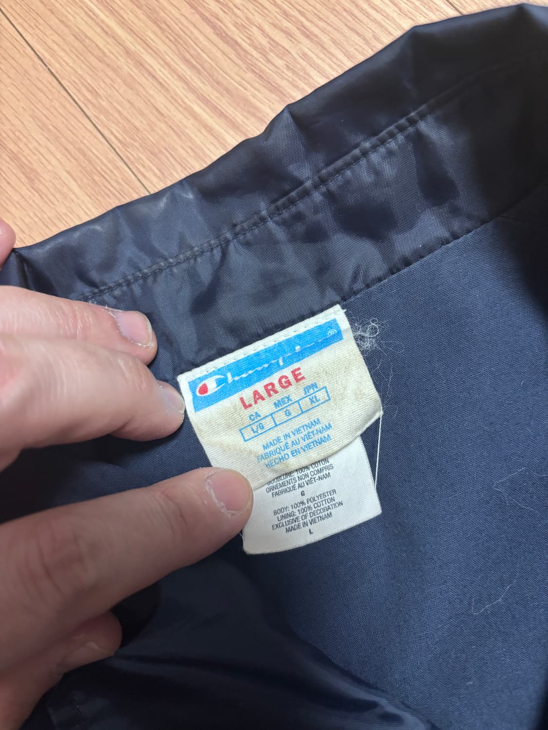 챔피온 나일론 코치자켓 L사이즈 팝니다. 상품이미지2