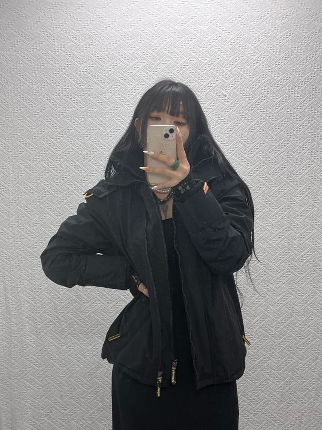 슈퍼드라이 재팬 스트릿 힙합 하이넥 바람막이 자켓 M C09383 상품이미지1