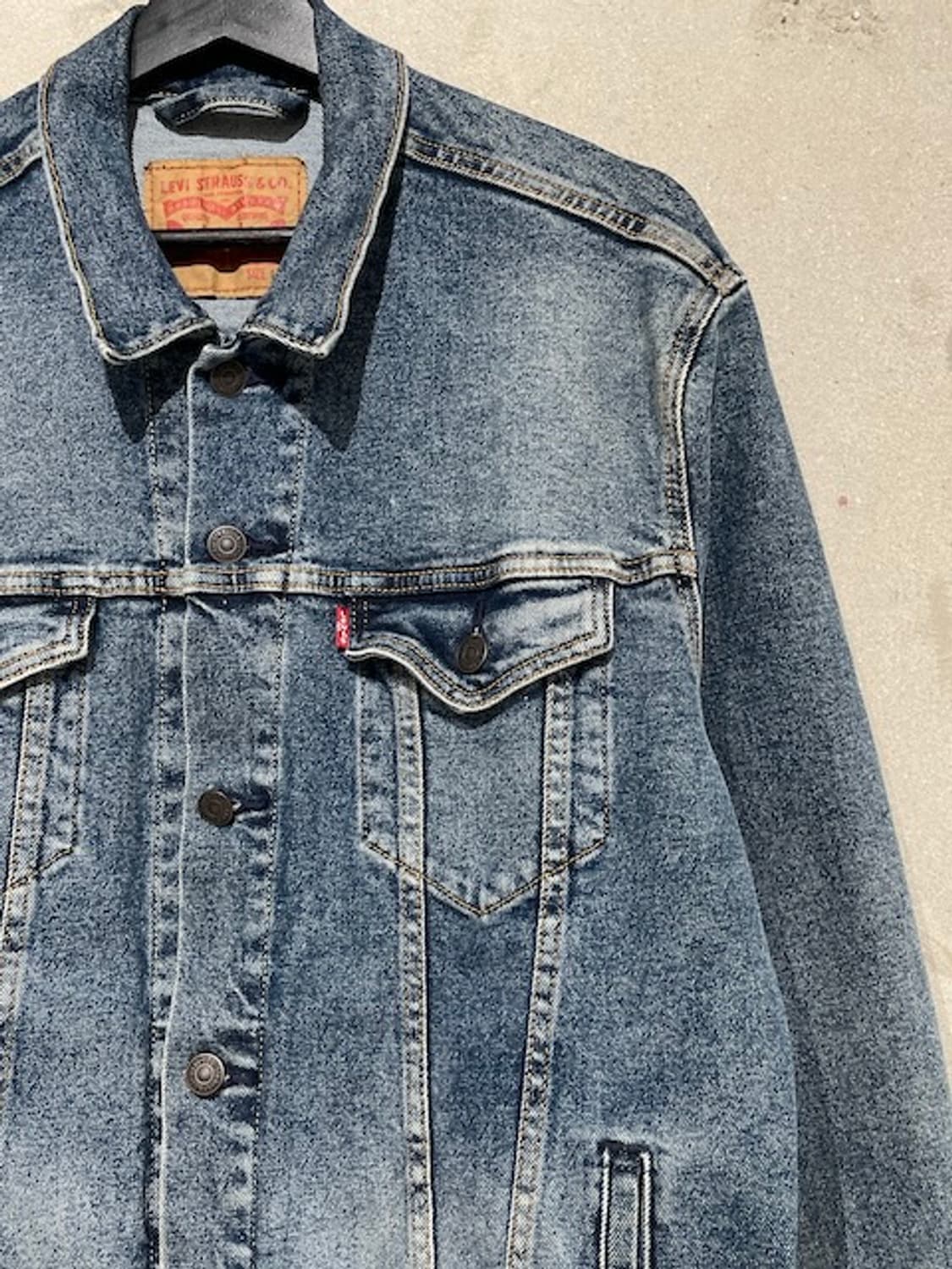 리바이스 중청 웨스턴 포켓 워싱 데님 자켓 상품이미지3