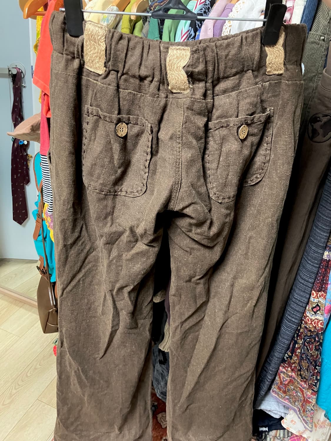 개쩌는 히피 세미부츠컷 로우라이즈 팬츠 상품이미지5