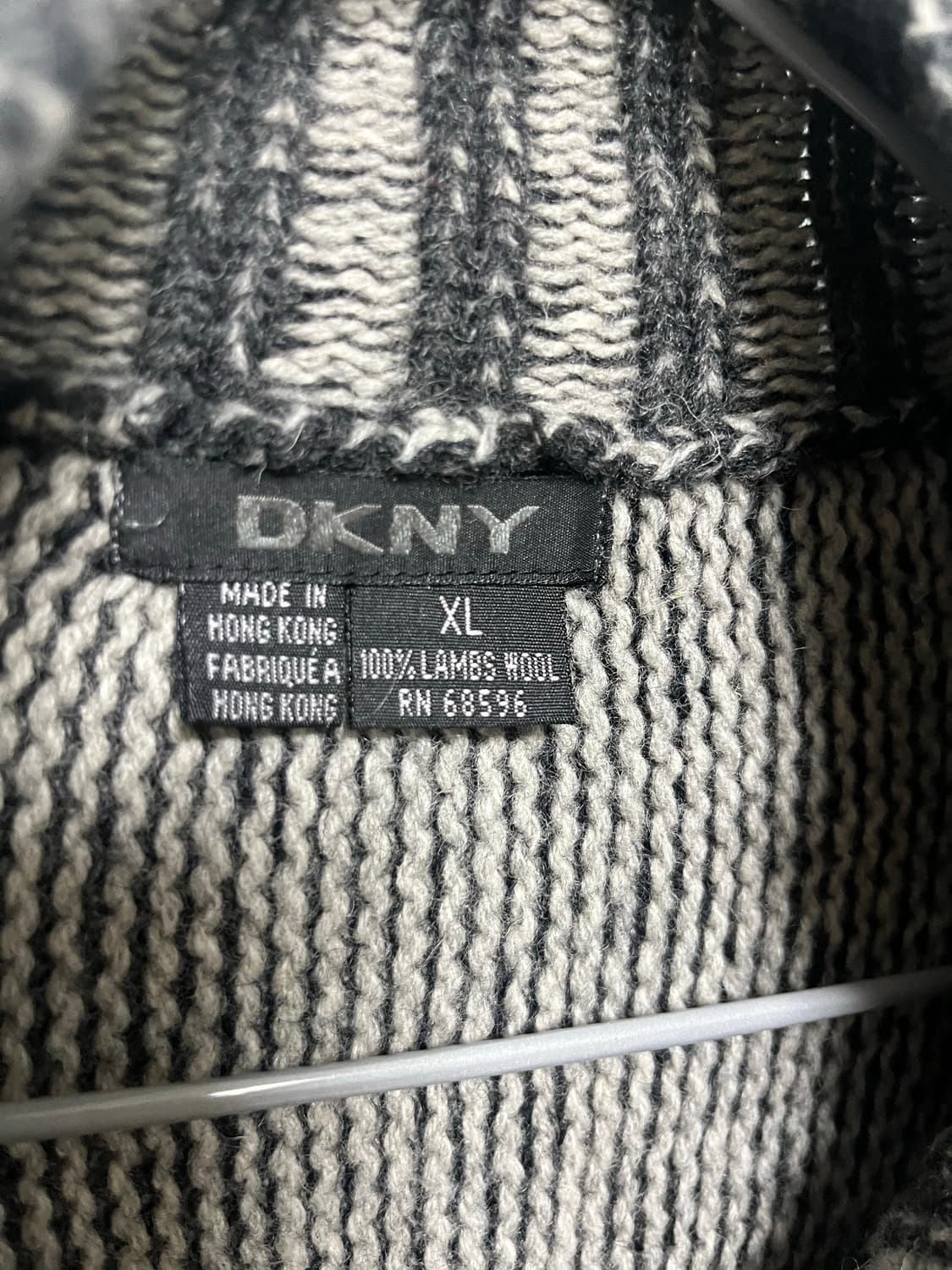 DKNY 블랙 니트 집업 가디건 상품이미지3