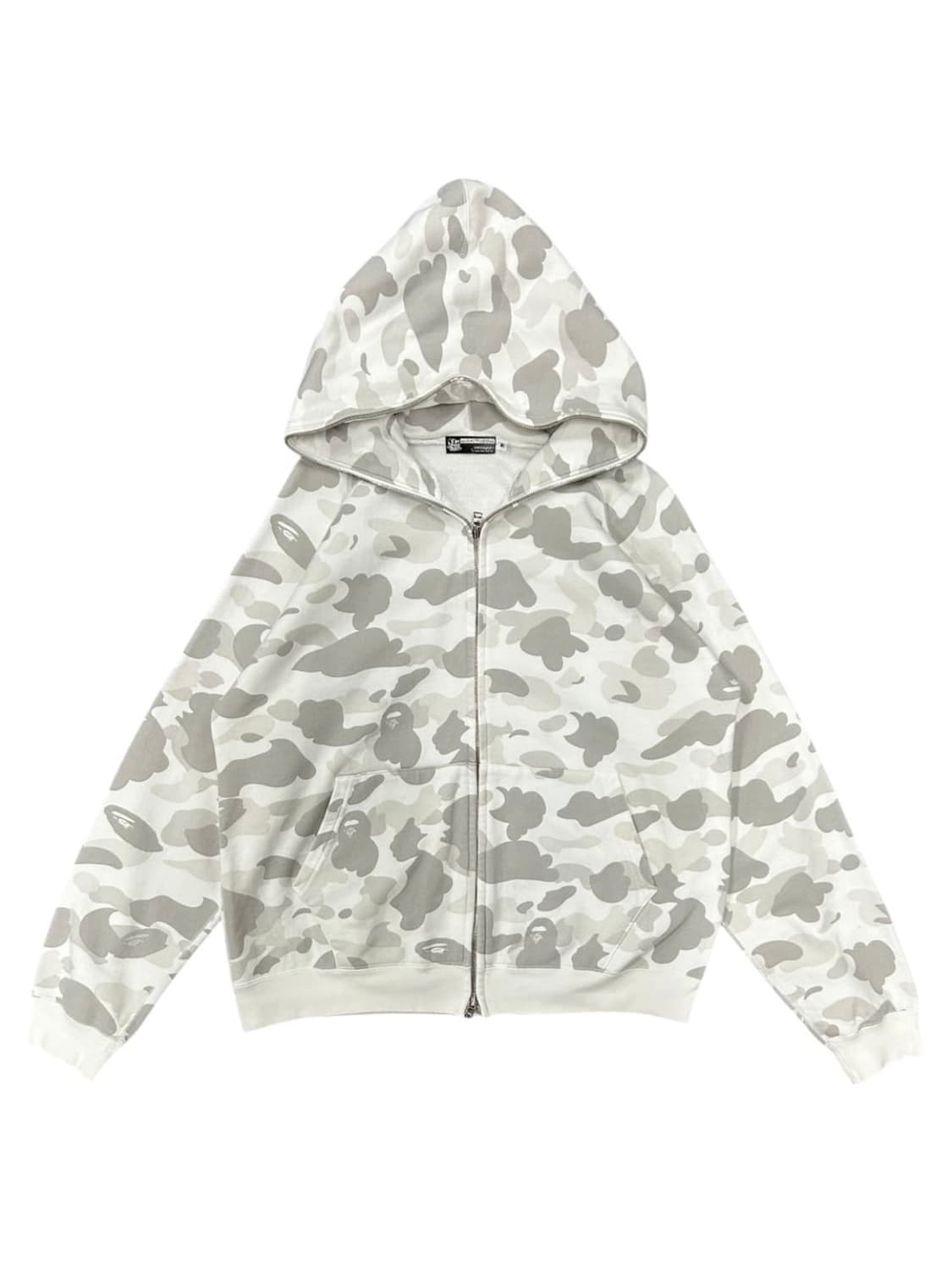 Bape white camo hoodie M 상품이미지1