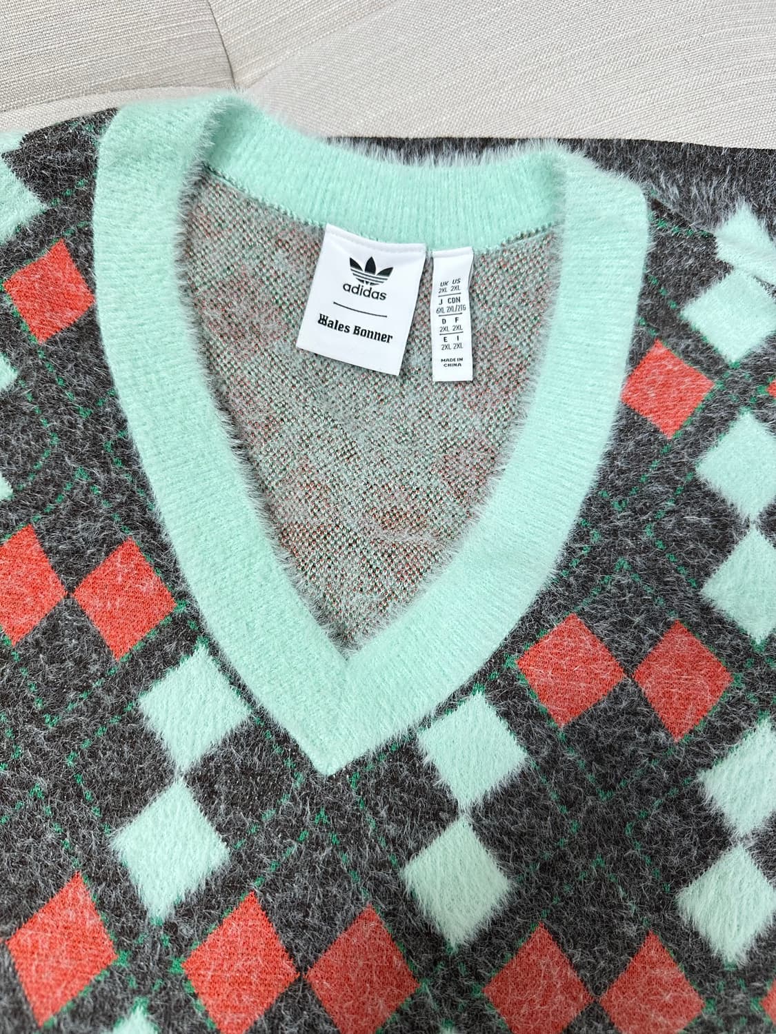 아디다스 웨일스보너 아가일 니트베스트 팔아요 상품이미지2