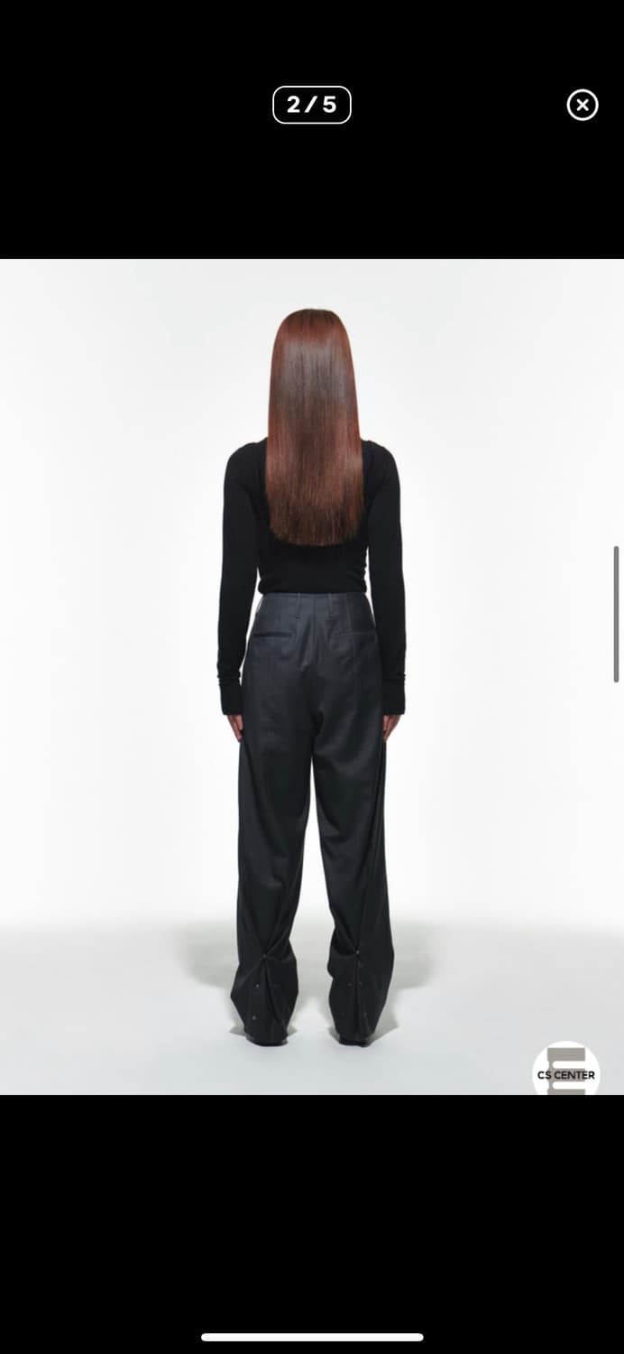 EERST cut out trouser 이어스트 컷아웃 트라우저 차콜 상품이미지2