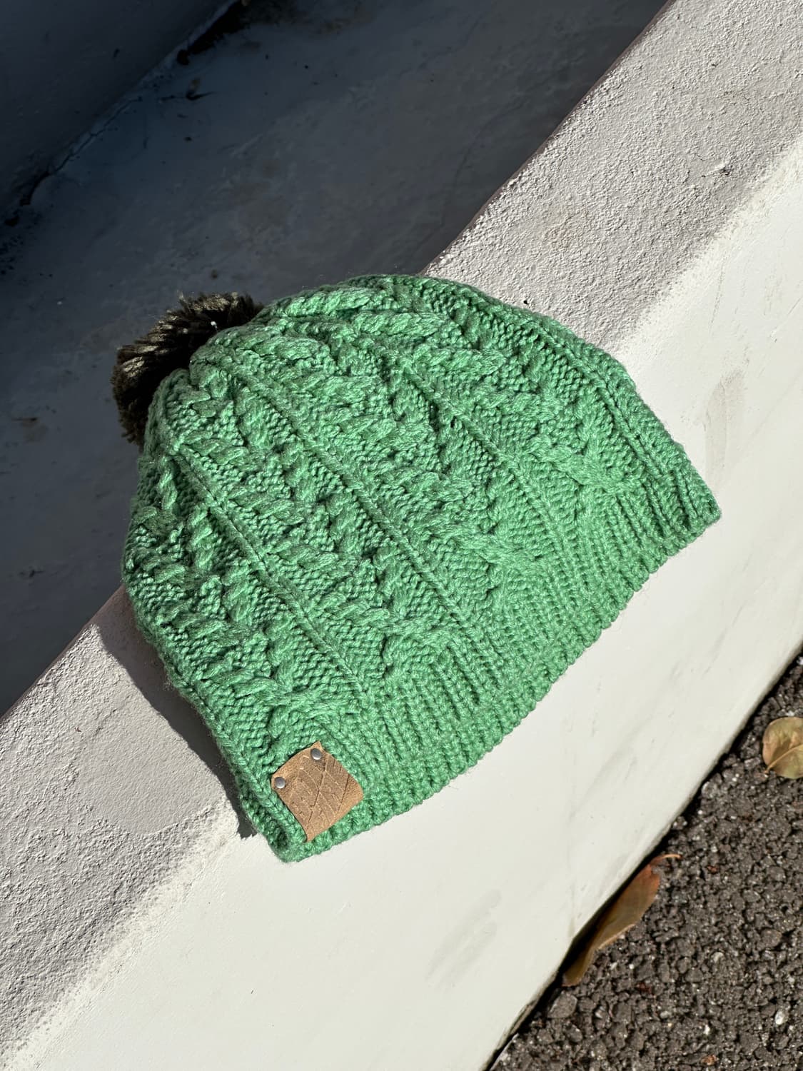 [S-M] 빈티지 케이블 니트 폼폼 비니 모자 상품이미지3