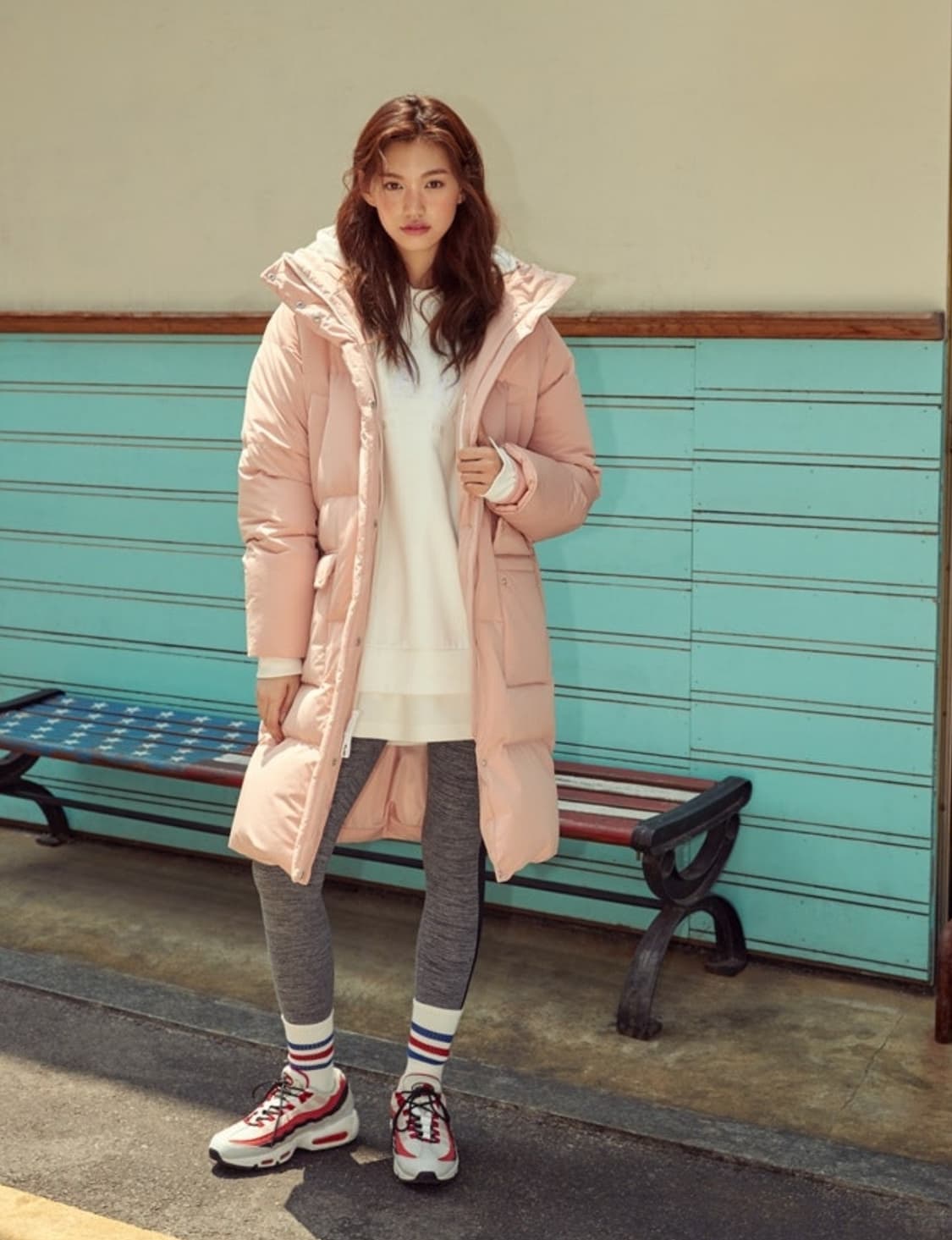 (상태최상) 폴햄 핑크 롱패딩 free 상품이미지6