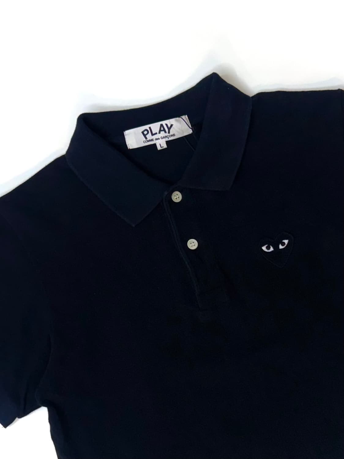 Comme des Garcons 꼼데가르송 블랙 하트 와펜 PK 반팔티 상품이미지1
