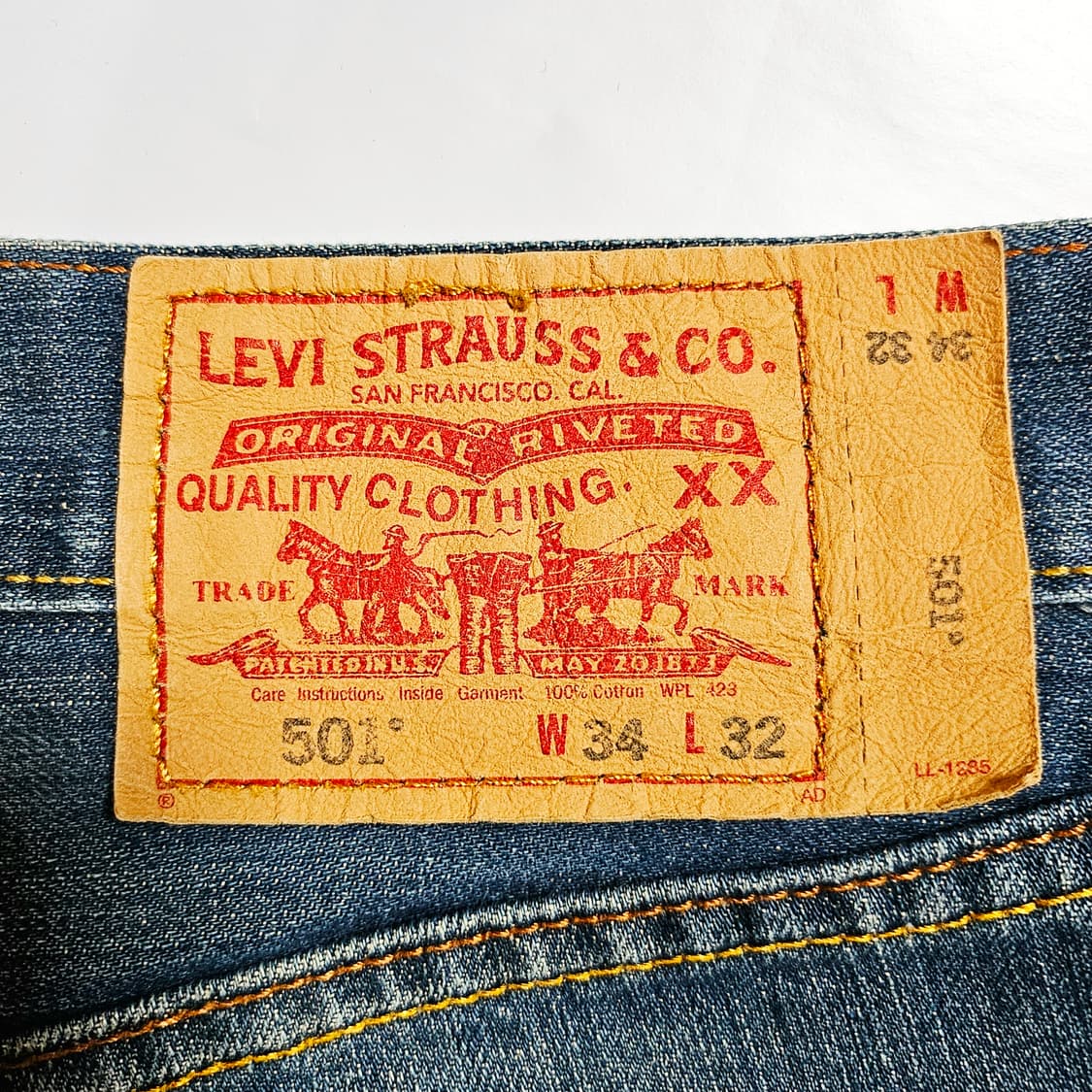 [34X32][리바이스]00's 오리지널 스트레이트 페이드워시드 데님 상품이미지7