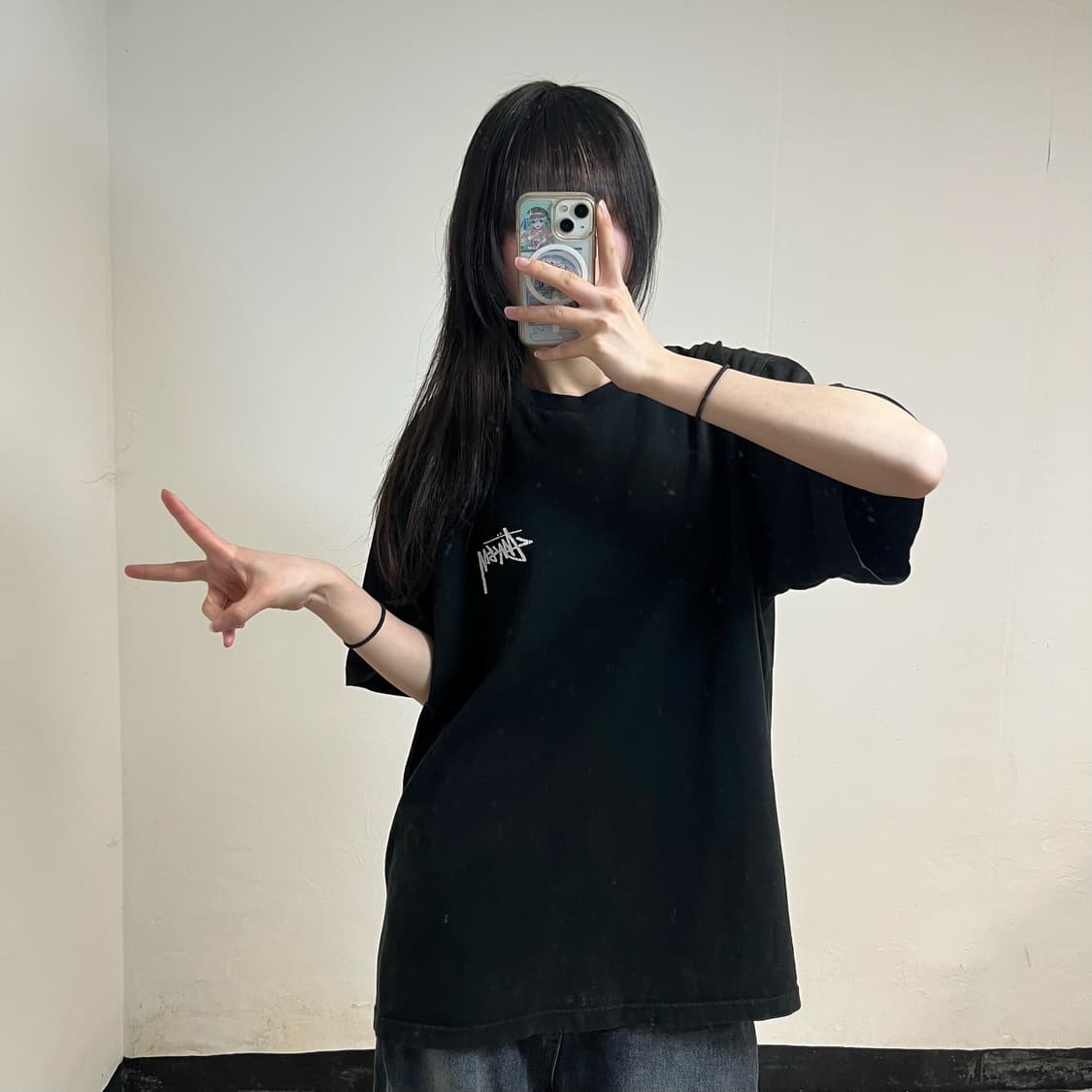Stussy x Our Legacy black t-shirt 상품이미지2