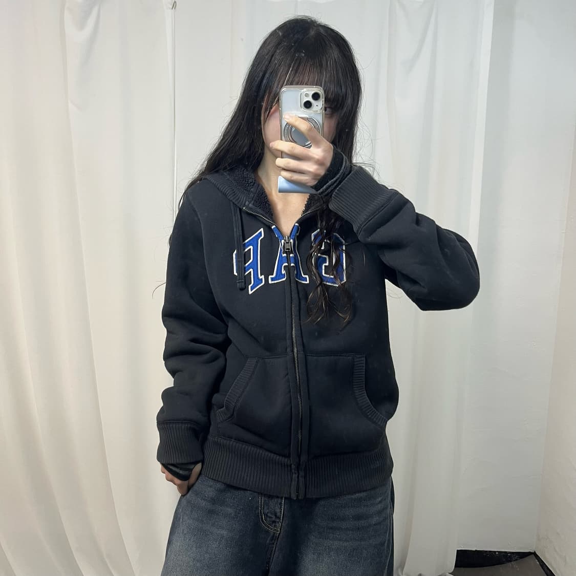 GAP Charcoal Hoodie Zip-Up 상품이미지1