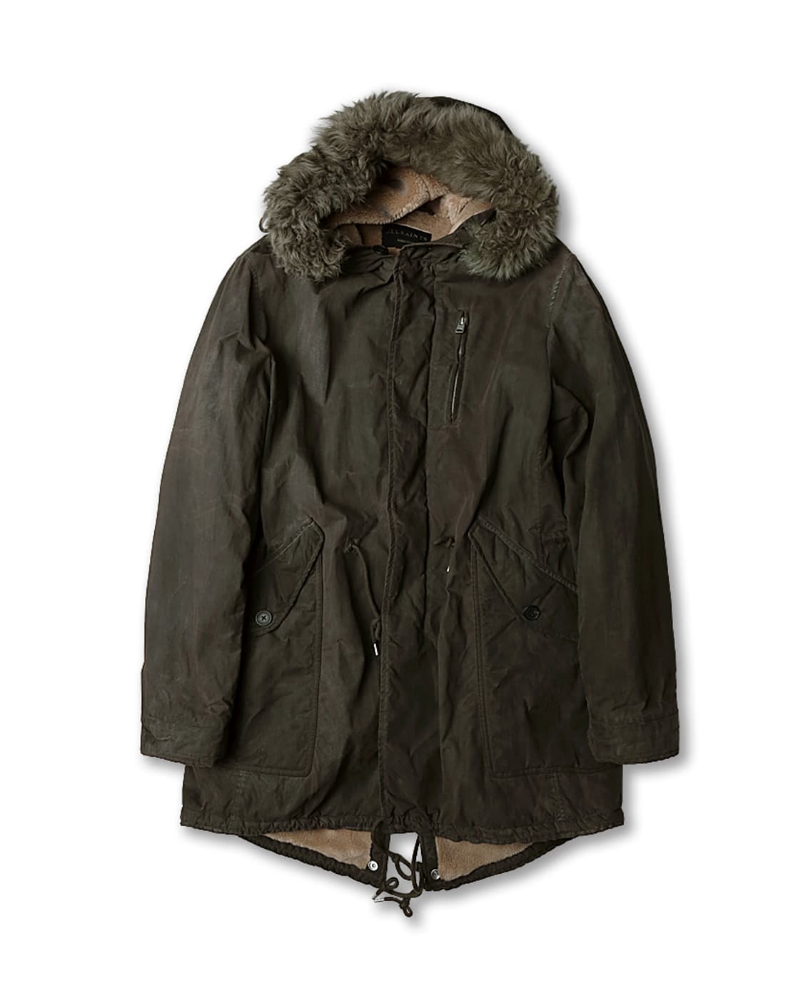 올세인츠 [Allsaints] 바움울레 코튼 피쉬테일 롱 야상 자켓 상품이미지1