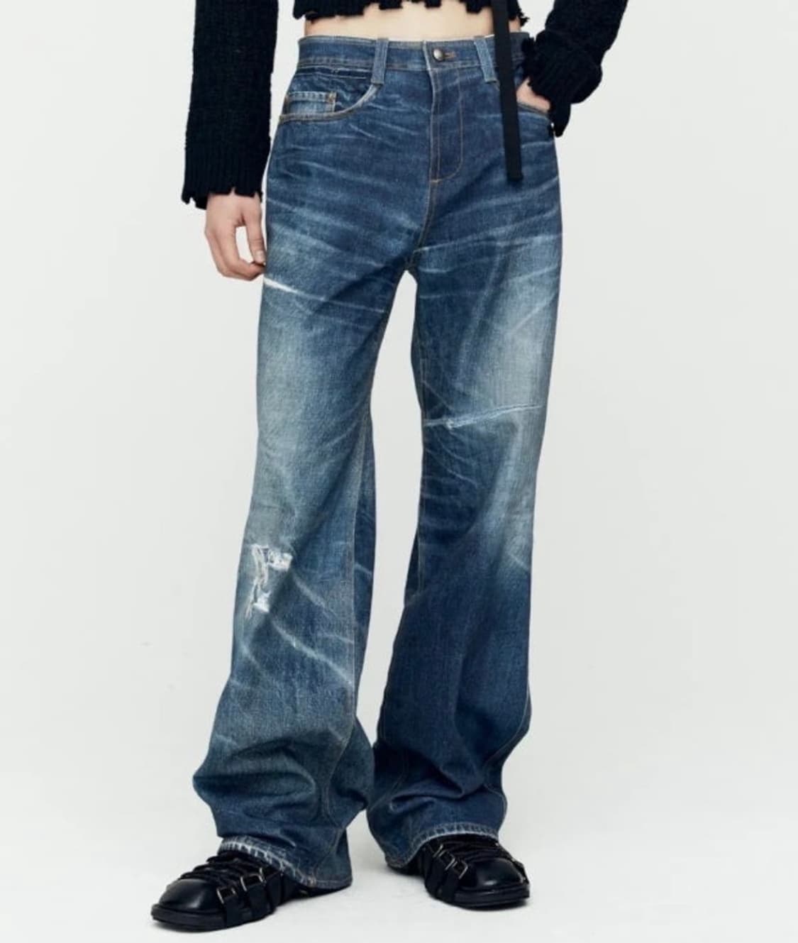 (30)엔더슨벨  트롱프뢰유 프린티드 데님 팬츠  상품이미지3