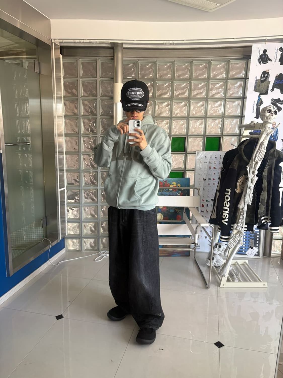 RELAX LOGO ZIPUP HOODIE 릴랙스 로고 지퍼 후드티 상품이미지3