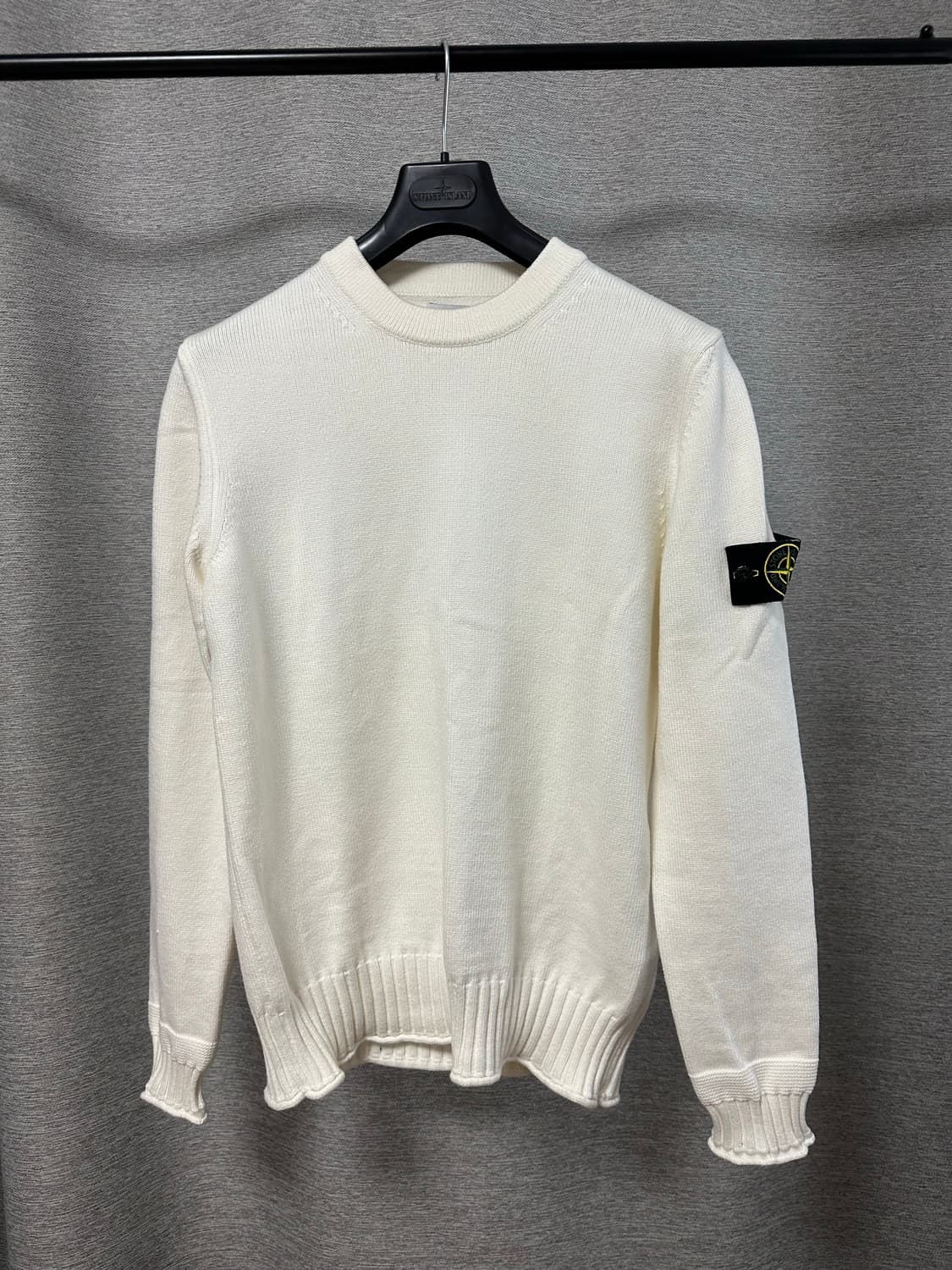 (M) 스톤아일랜드 크루넥 니트 화이트 상품이미지1