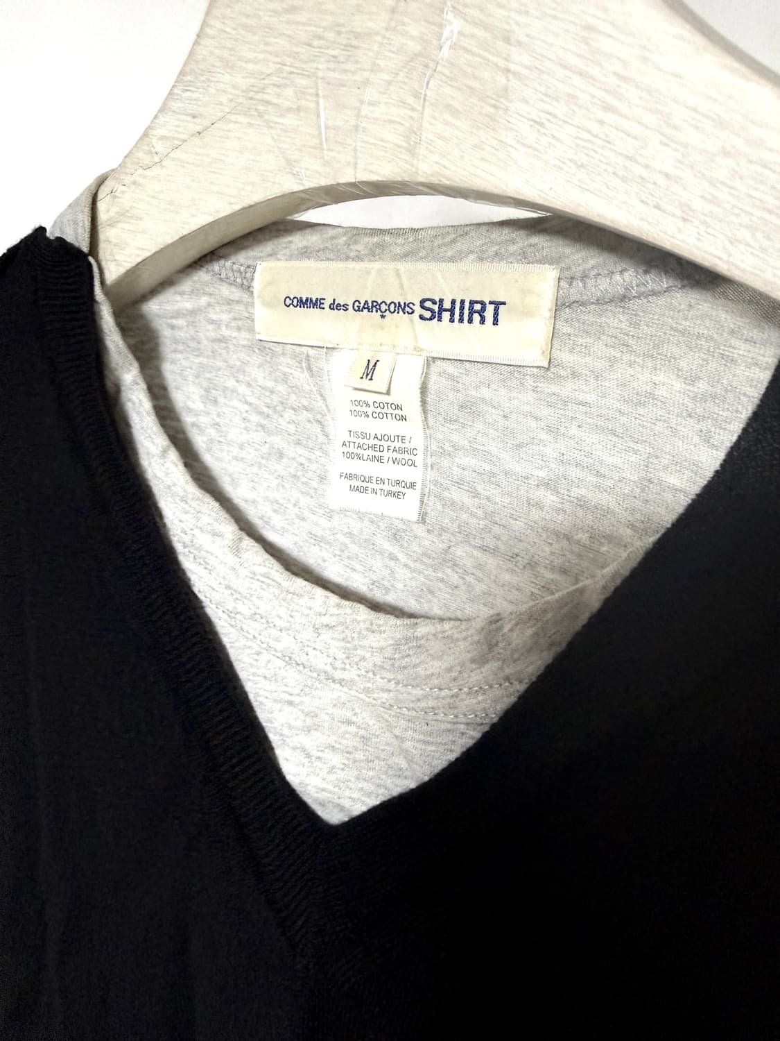 Comme des Garçons  2레이어 울혼방 넥 슬리브 상품이미지4