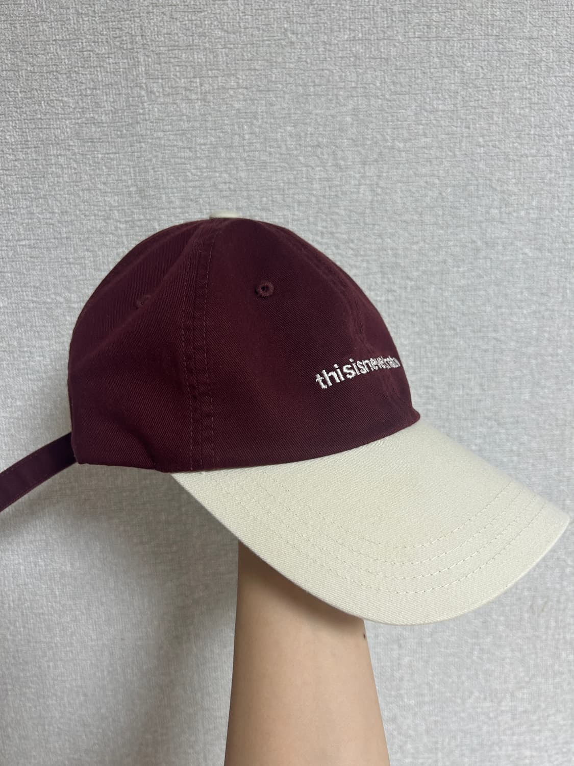Thisisneverthat T-LogoCap Burgundy Ivory 상품이미지2