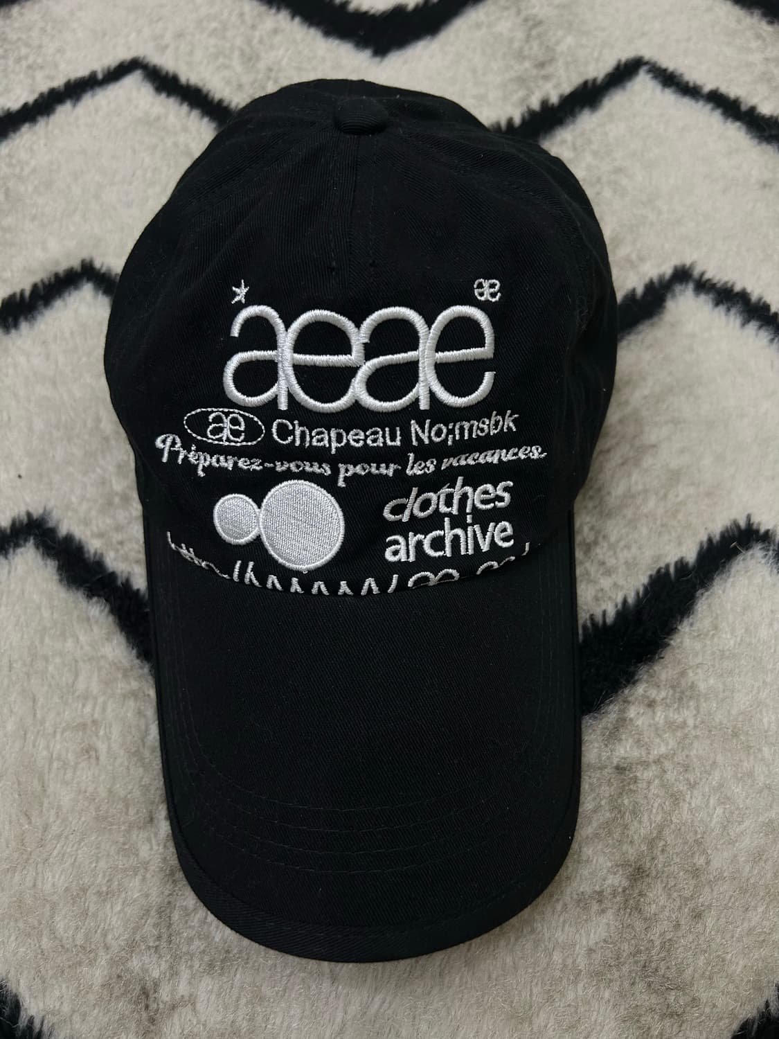 aeae 5패널 로고 볼캡/블랙 상품이미지1