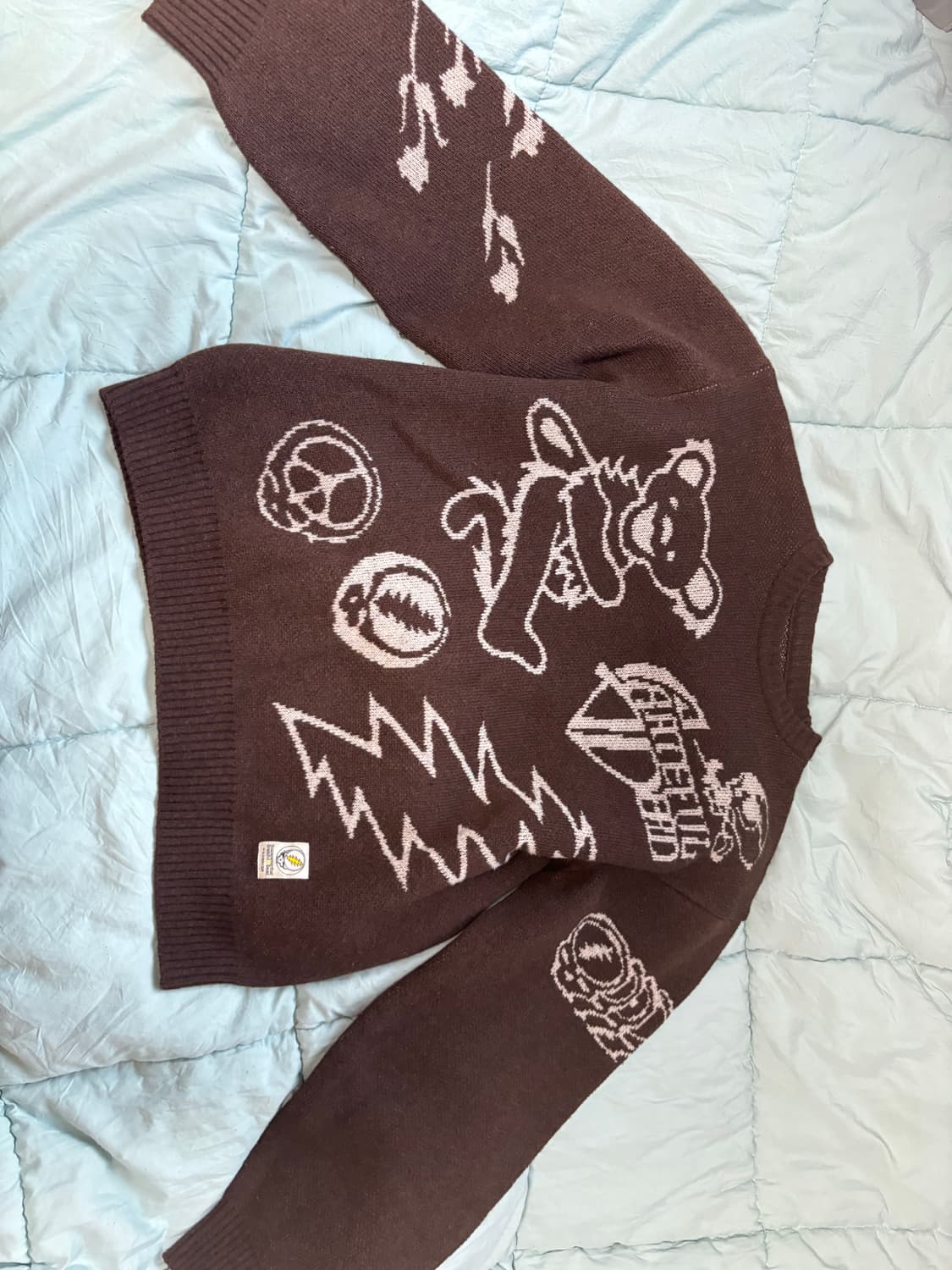 디스이즈네버댓 x 그레이트풀 데드 니트 스웨터 브라운 M 상품이미지1