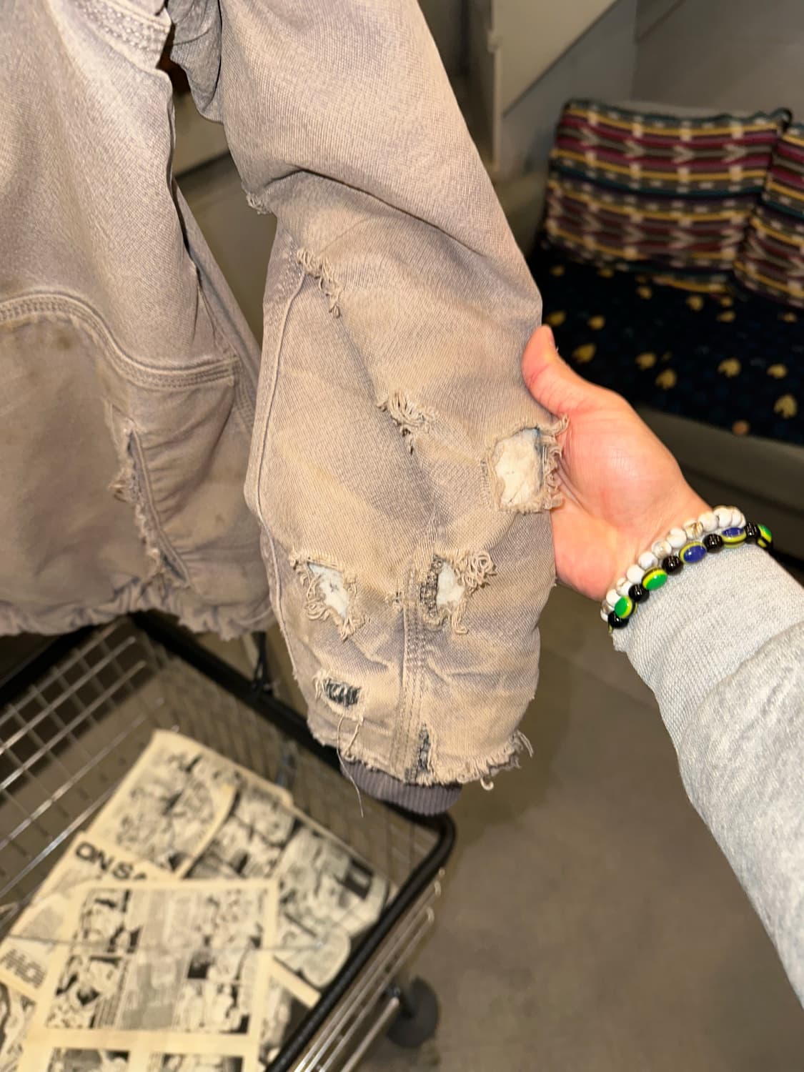 Carhartt canvas distressed work bomber  상품이미지8