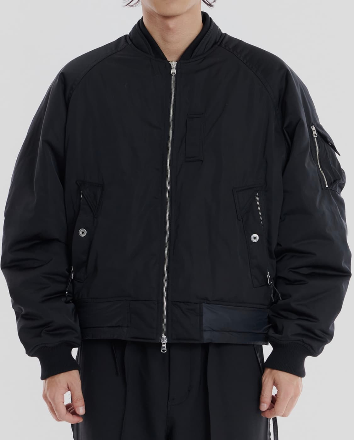 UNAFFECTED Layered Flight Jumper Jacket 상품이미지3