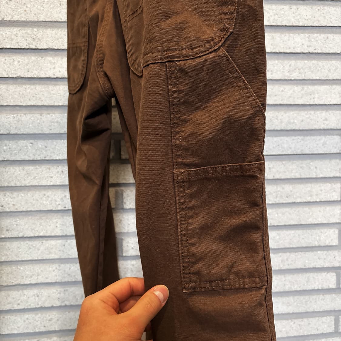 디키즈 코튼트윌 워크 카펜터 팬츠 스트레이트 디테일 브라운 상품이미지7