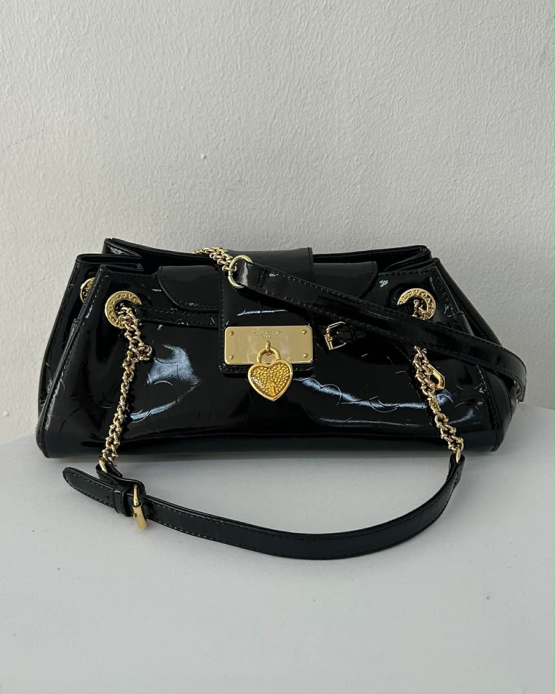 러브캣 페이던트 레더 하트 락 체인 호보 숄더백 상품이미지1