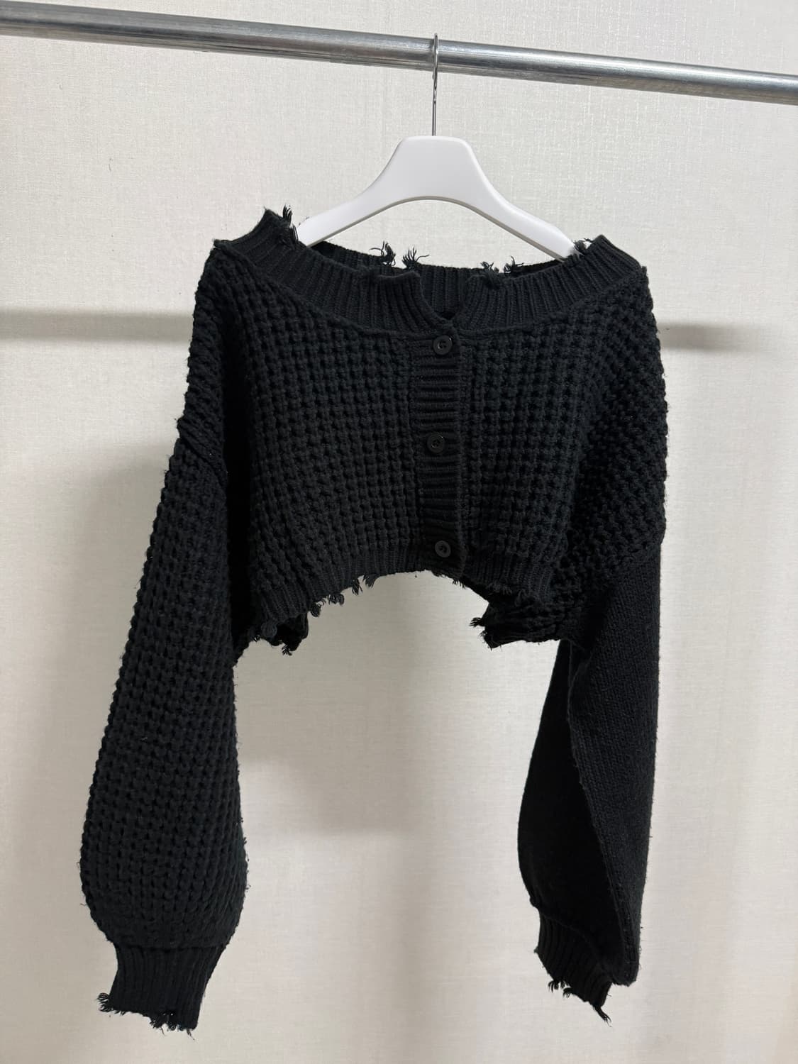 빈티지 크롭 니트 가디건 상품이미지2