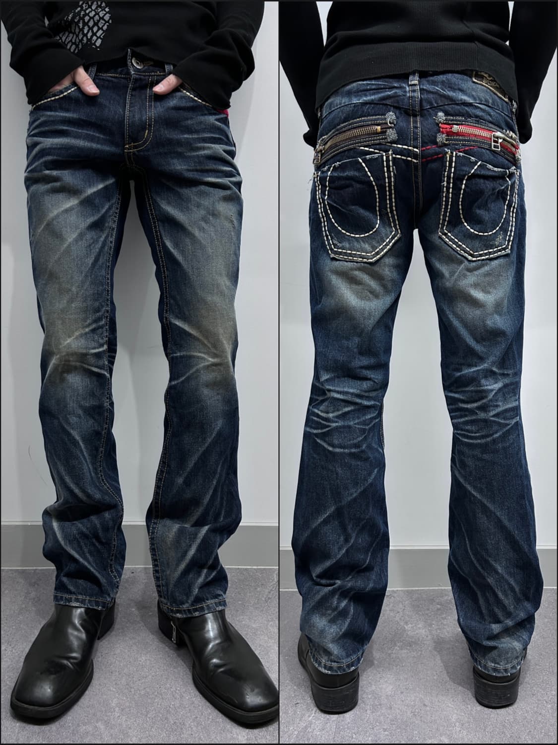 하드 워시드 데님 팬츠 상품이미지1