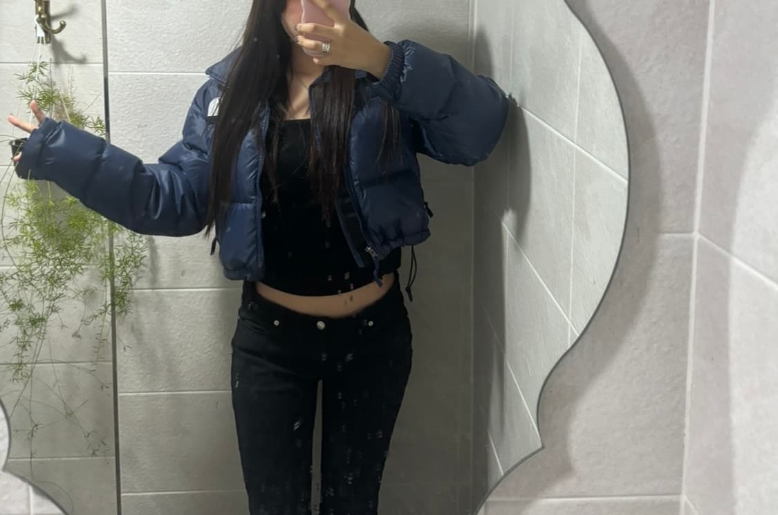 노스페이스 네이비 숏패딩(급처 가격 확내림),트렌비 상품이미지10