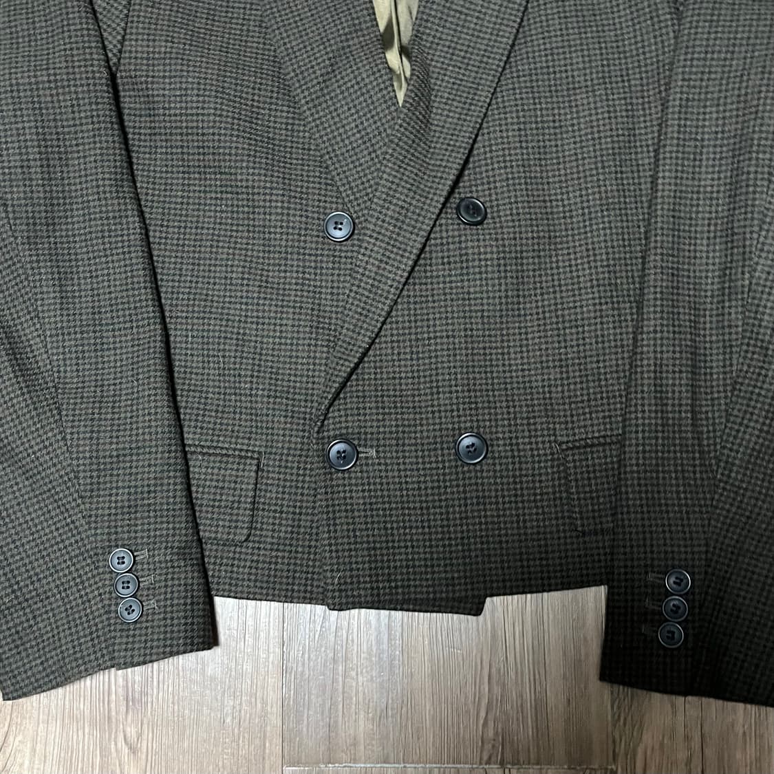 스탠다드 더블 숏카라 자켓(카키브라운) 상품이미지6