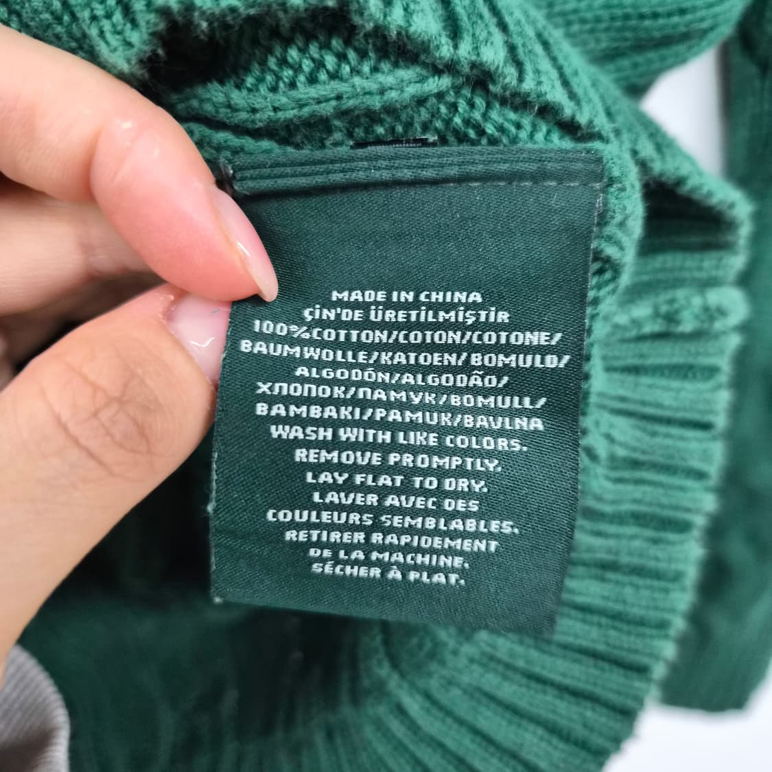 폴로 랄프로렌 버튼 디테일 케이블 니트 여성 M 상품이미지5