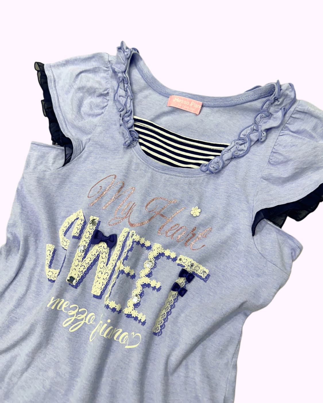 kitsch frill blue t-shirt 상품이미지2