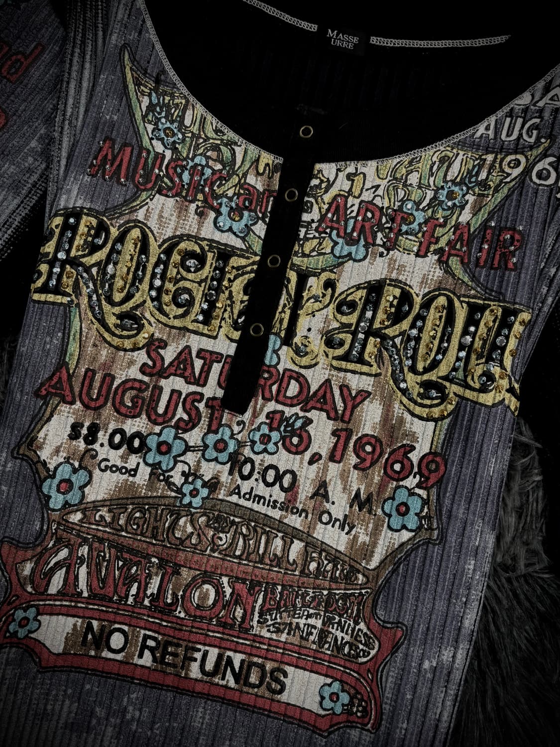 y2k 프린팅 골지 반팔 티셔츠 상품이미지3