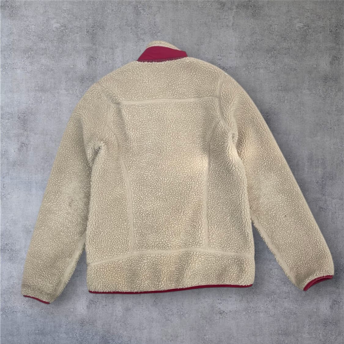 파타고니아 버건디 아이보리 클래식 레트로-X 플리스 자켓 M 상품이미지6