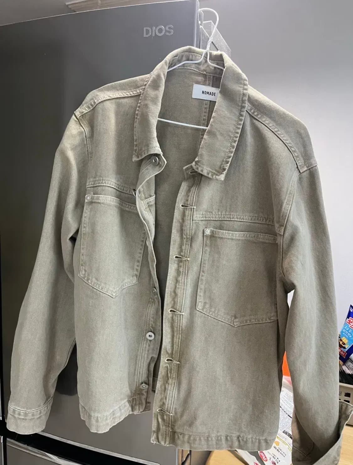 빈티지 워싱 크롭 트러커 자켓 베이지 상품이미지2