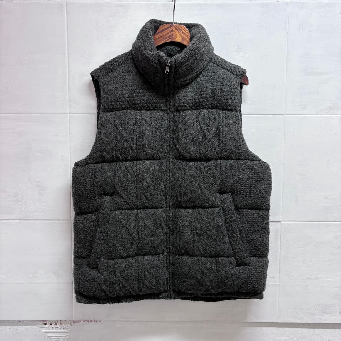 Global work 글로벌웍스 패딩 니트 베스트(L)  상품이미지1