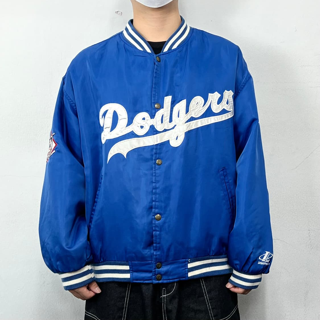 Logo Athletic LA 다져스 사틴 바시티 자켓 상품이미지2